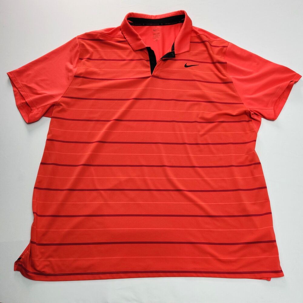 Nike Golf DriFit ADV Tour Shirt Men Size 3XL Polo Red Stripe DD5318850
